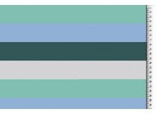 Jersey - Multicolor Streifen 4cm mint hellblau